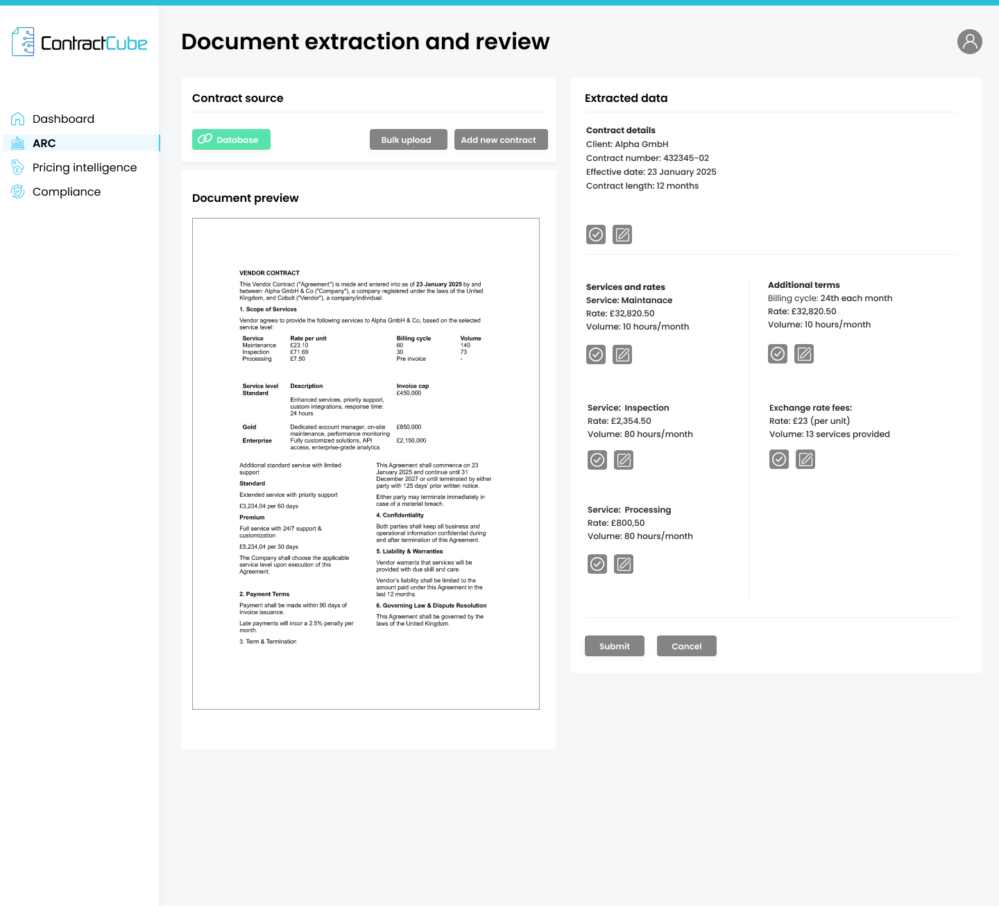 2 Document extraction and review